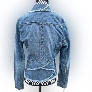 Blue Asphalt fringe back Denim jacket